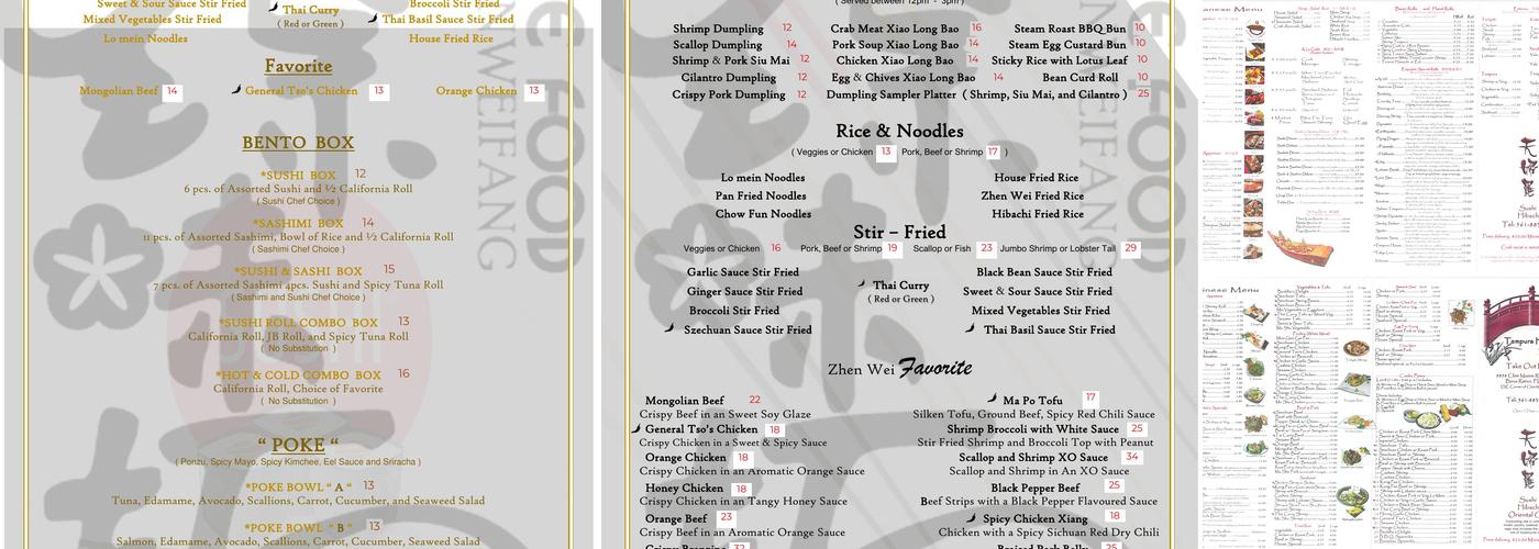 Zhen Wei Fang Boca Raton Menu