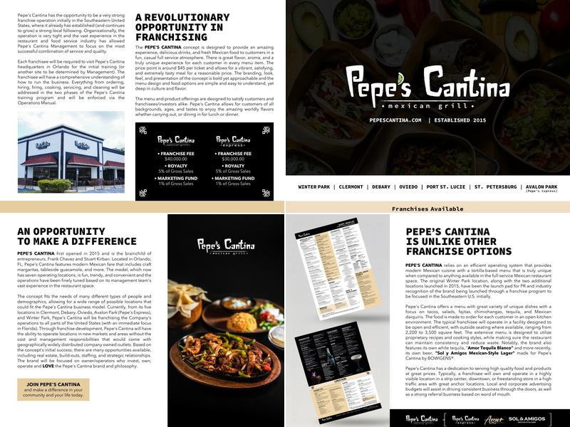 Pepe’s Cantina DeBary Menu