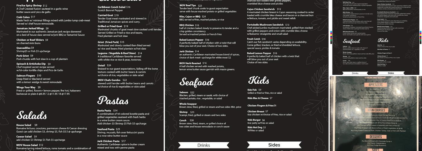 Moksha Bar and Grill Menu