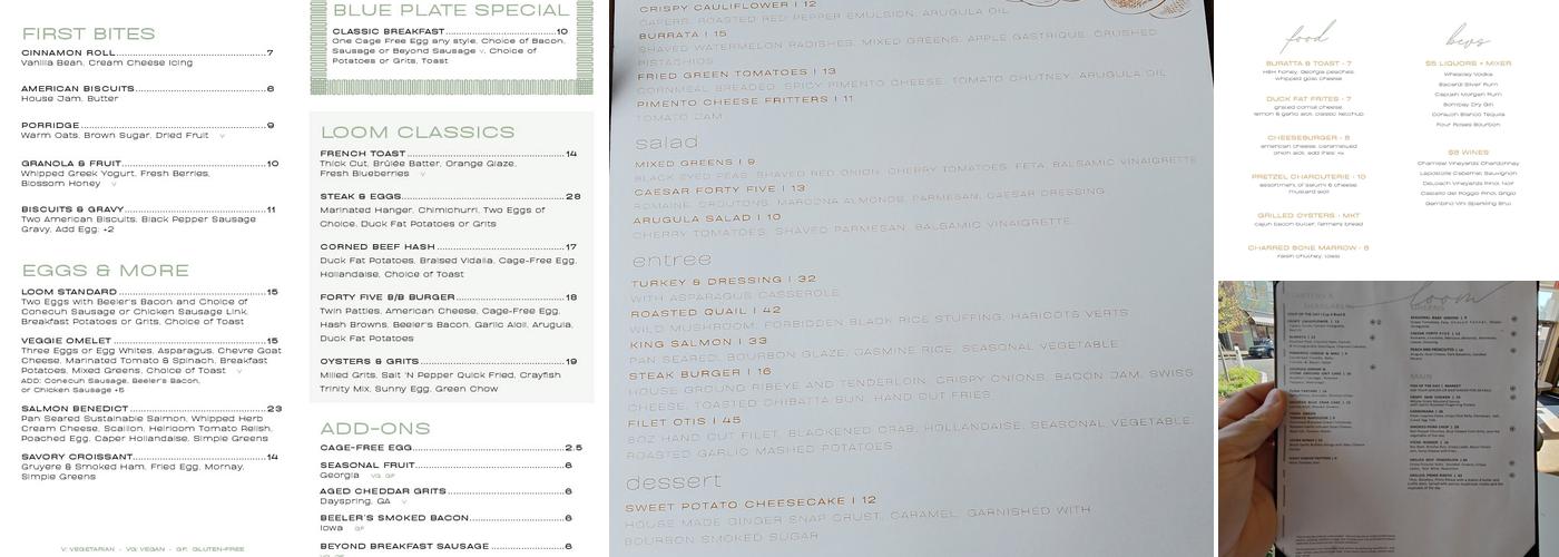 Loom Menu