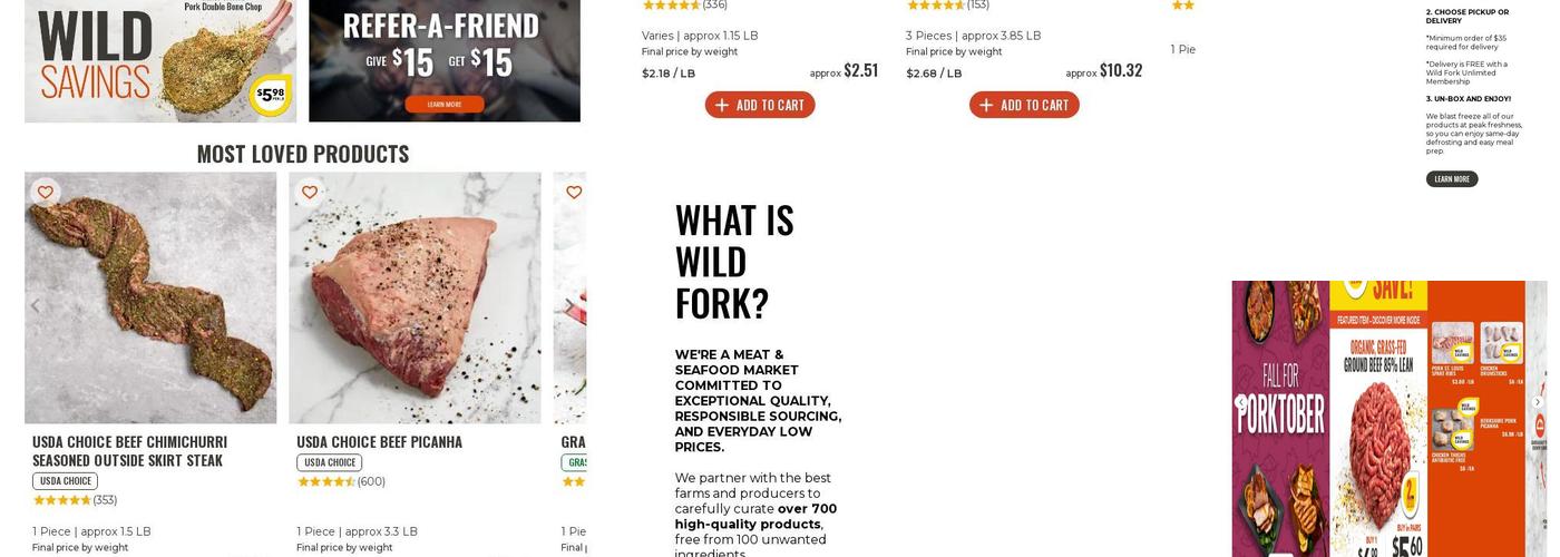 Wild Fork Menu
