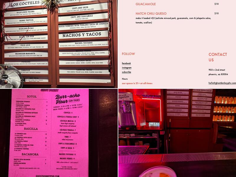 Ghost Donkey – Phoenix Menu