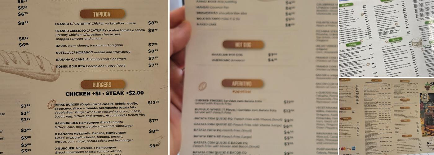Minas café & bakery Menu