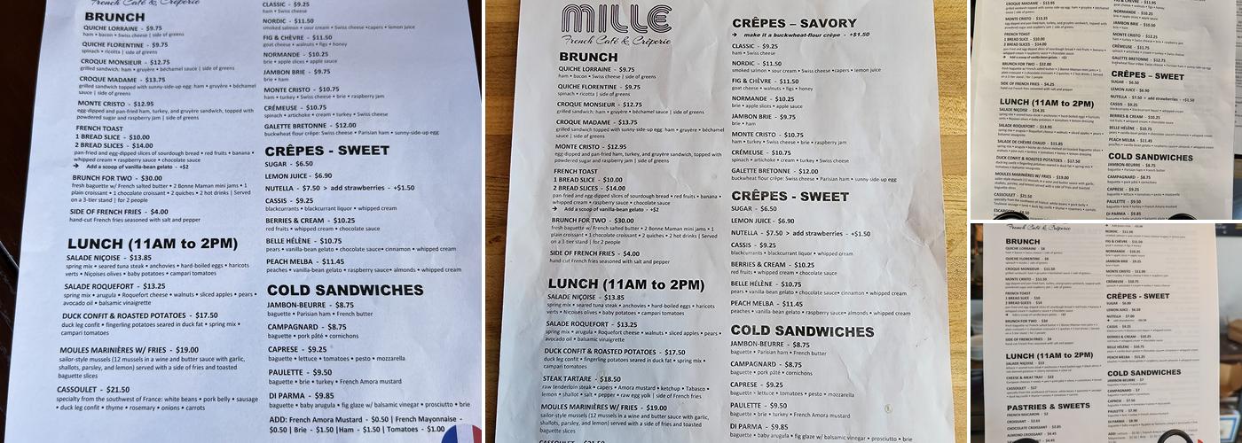 Mille Menu
