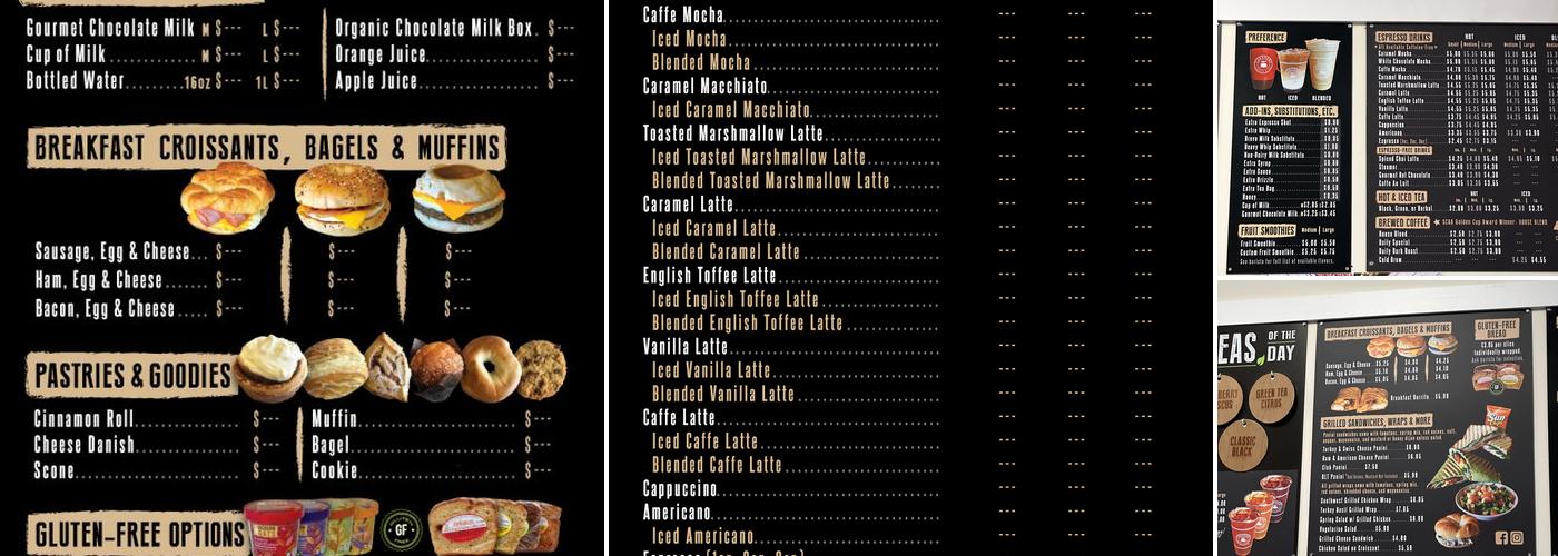 Lasaters Coffee & Tea Menu