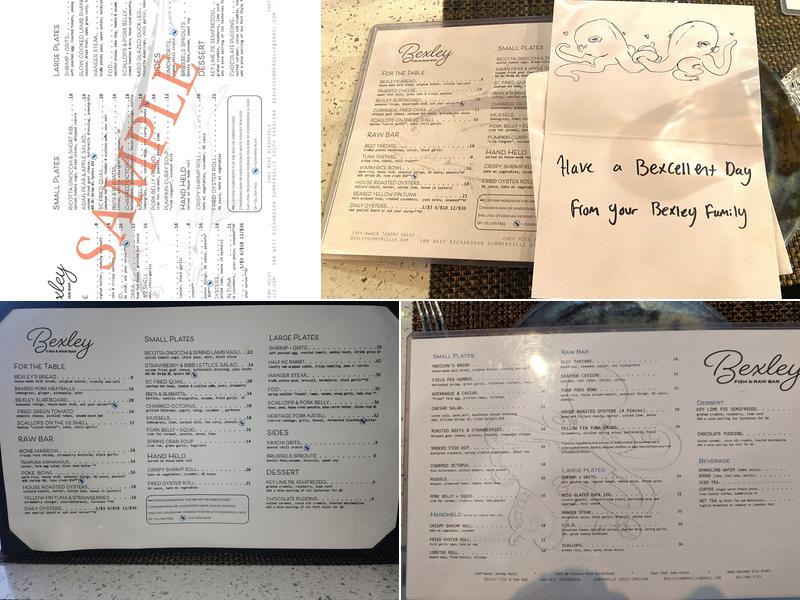 Bexley Fish & Raw Bar Menu