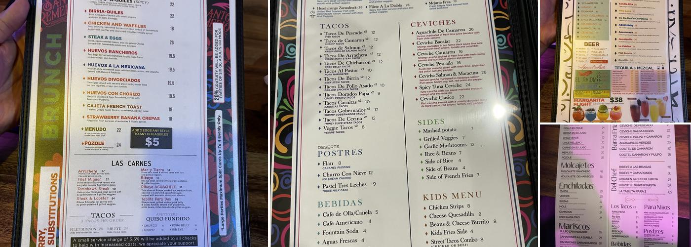 Santo Remedio Mexican Resto-Bar Menu