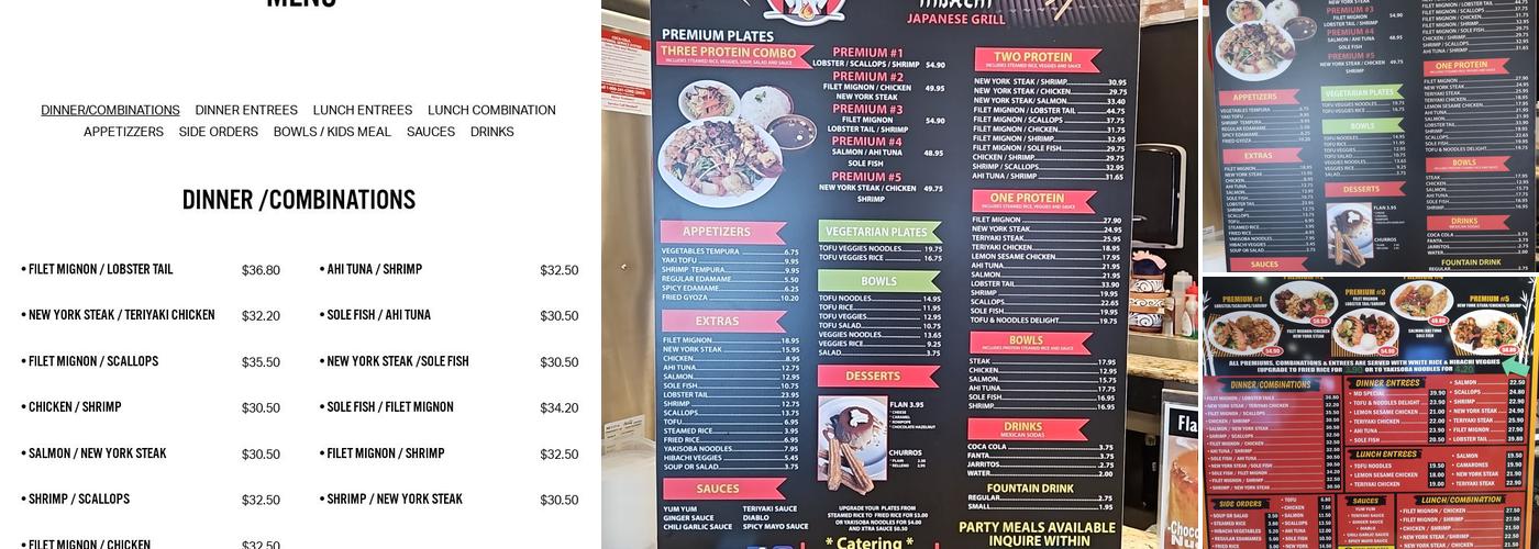 ArigatoBato hibachi Japanese grill Menu