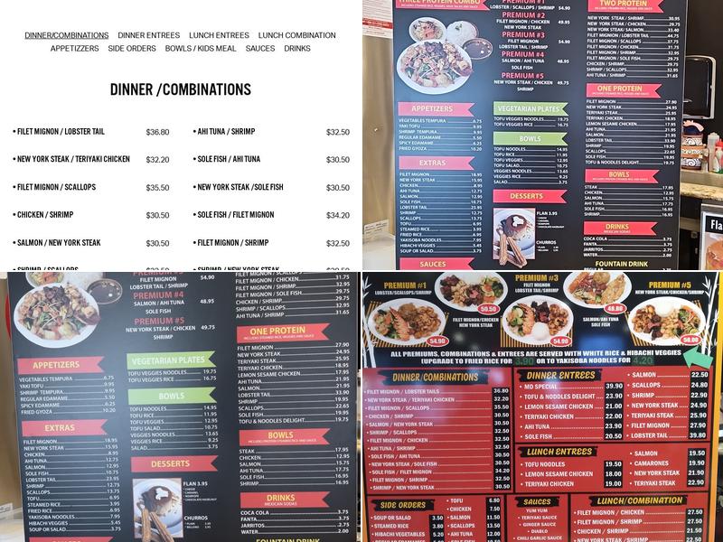 ArigatoBato hibachi Japanese grill Menu