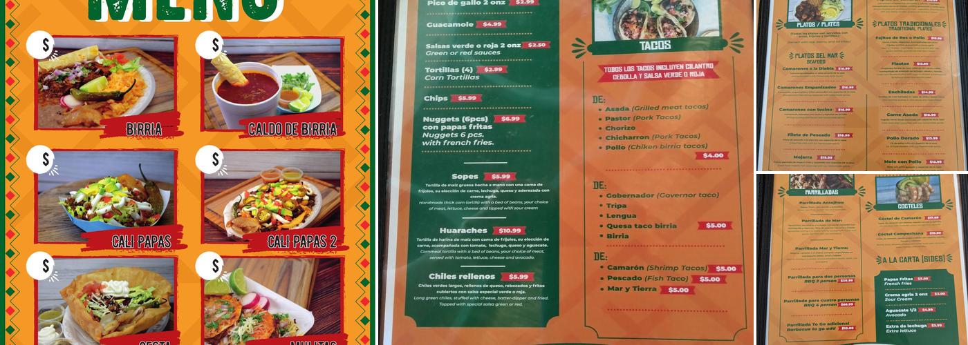 Los Tacos Sinaloa Menu