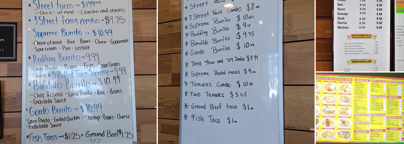 Raliberto’s Taco Shop | Downtown Menu