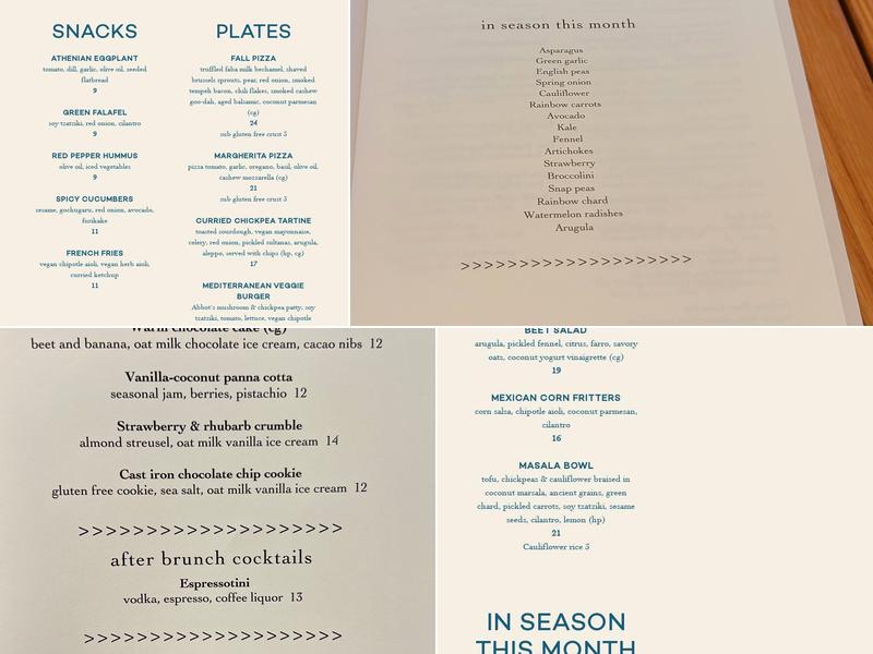 Wildseed Menu