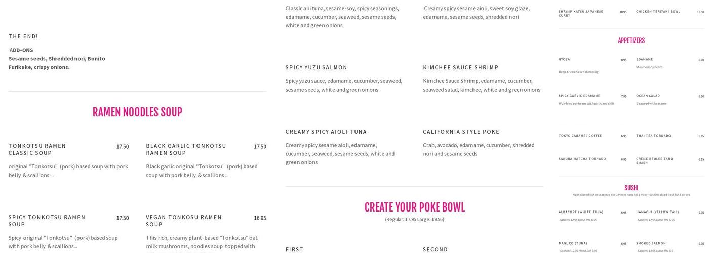 201 Kitchen SLO Menu