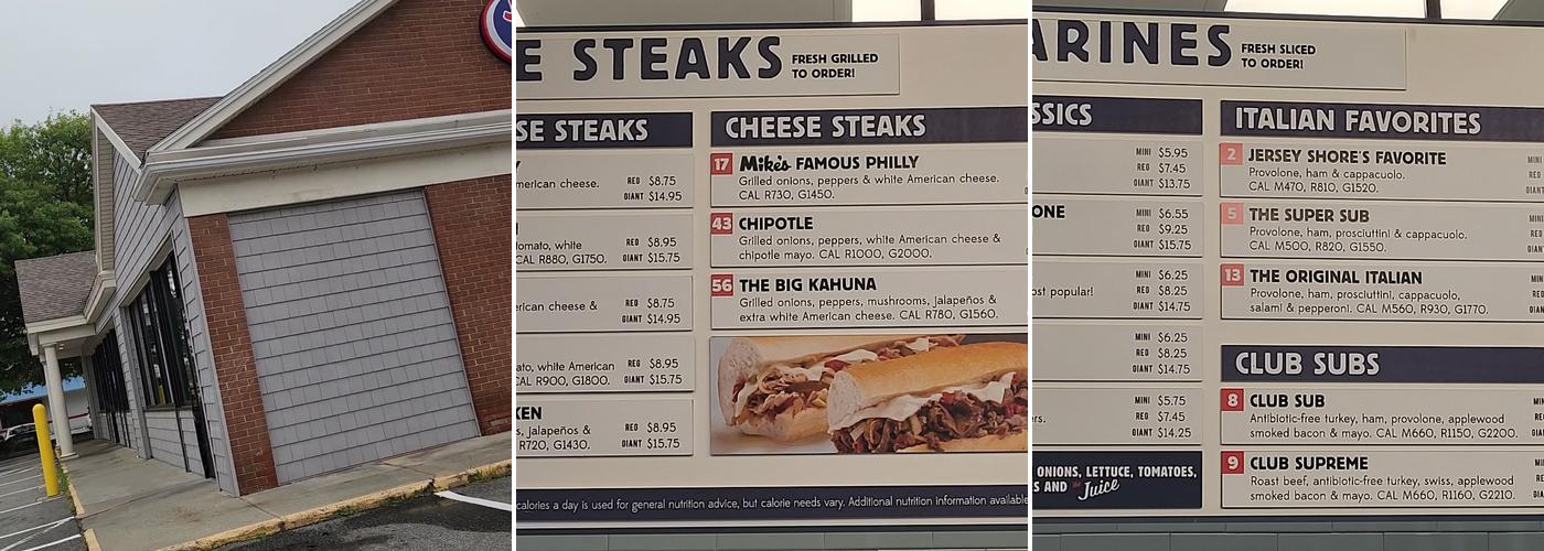 Jersey Mike's Subs Menu