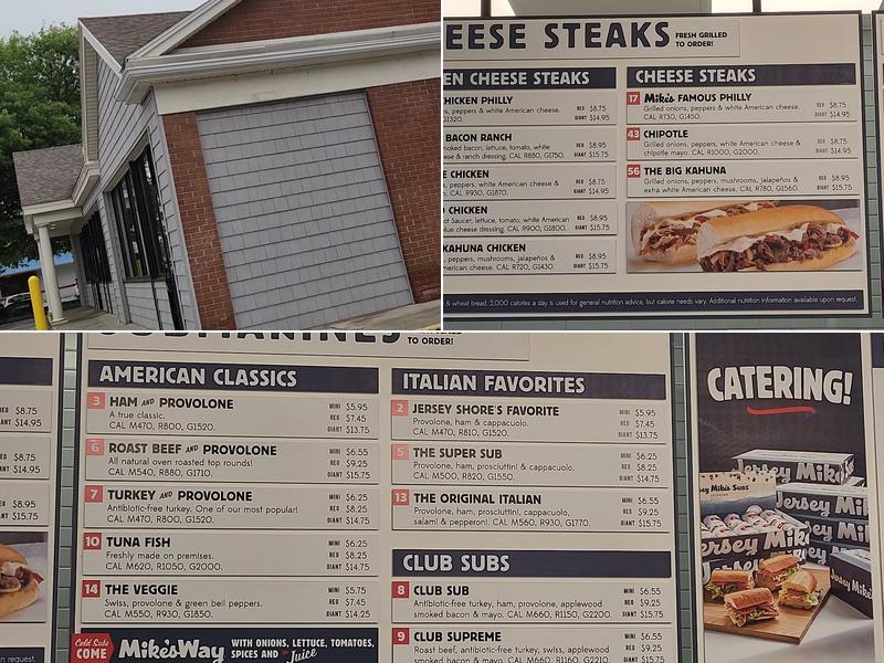 Jersey Mike's Subs Menu