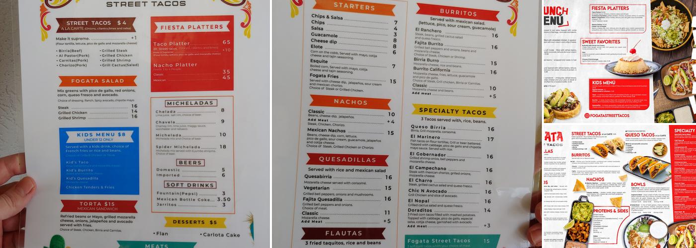 Fogata Street Tacos Ocoee Fl Menu