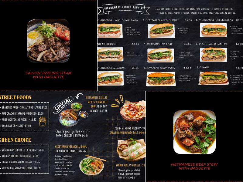 Banh Mi WichTea Menu