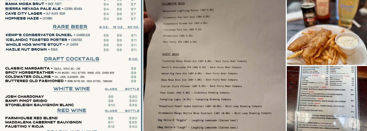 Coldwater Mountain Brewpub Menu