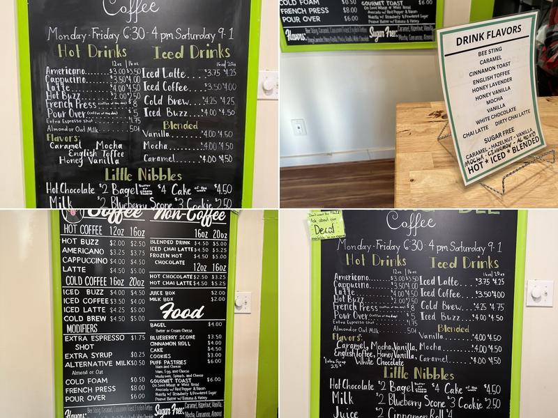 Barking Bee Coffee Menu