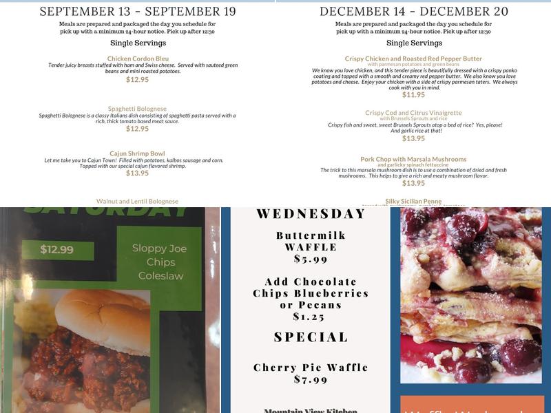 Mountain View Kitchen Menu