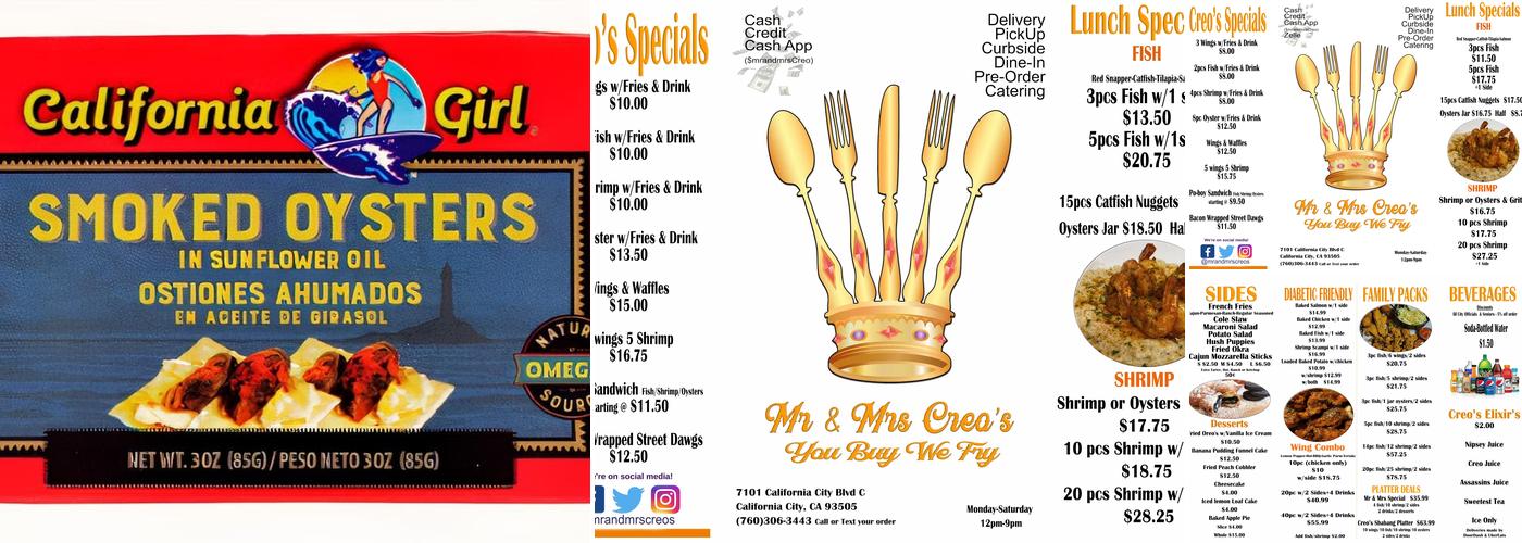 MR MRS CREOS YOUBUYWEFRY Menu