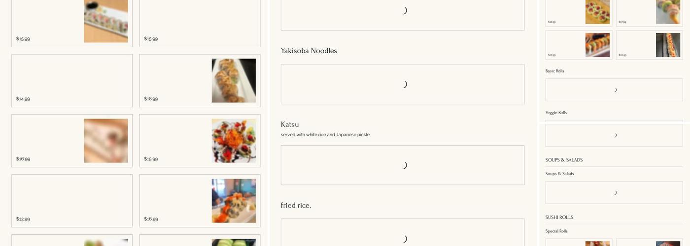 iKura Sushi Bar & Grill Menu