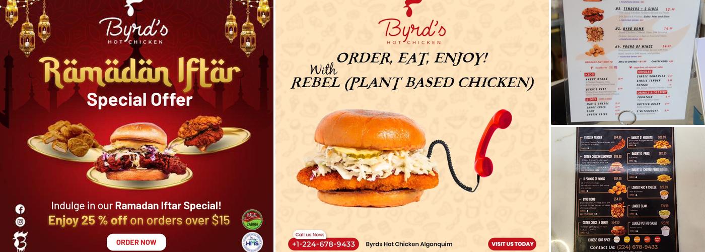 Byrds Hot Chicken Algonquin Menu