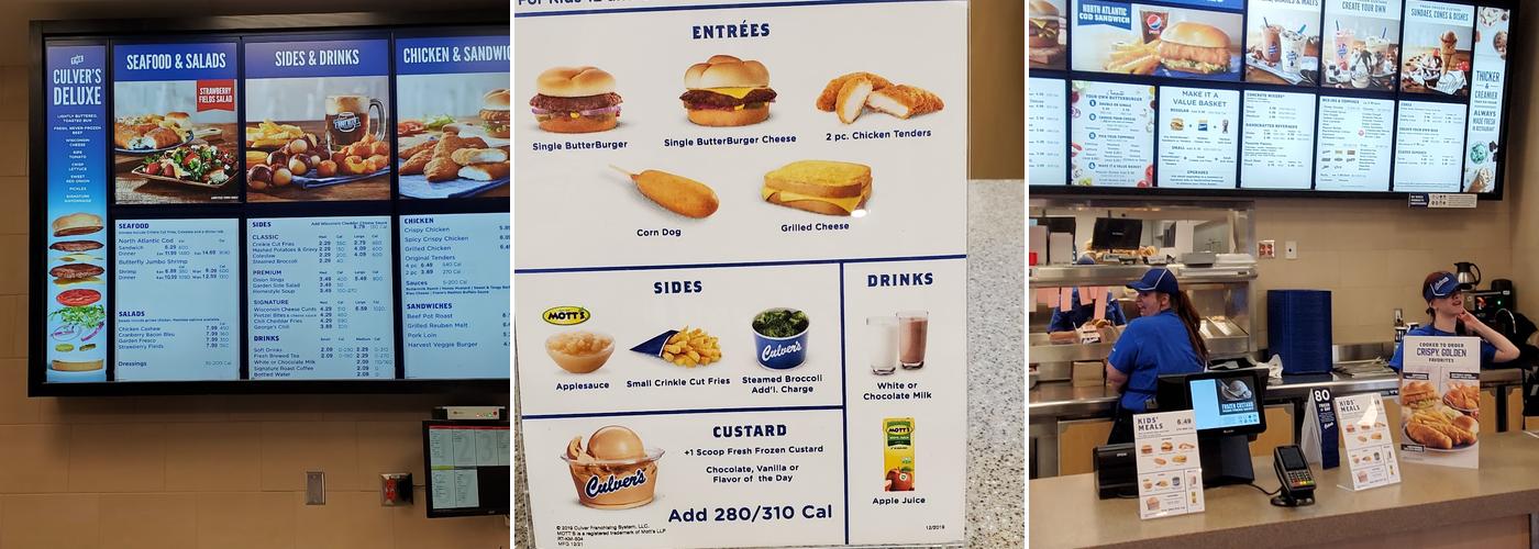 Culver’s Menu