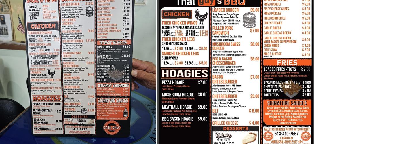 That Guy's BBQ Menu