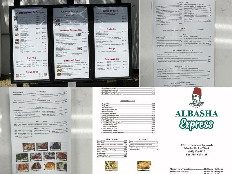 Albasha Express Menu