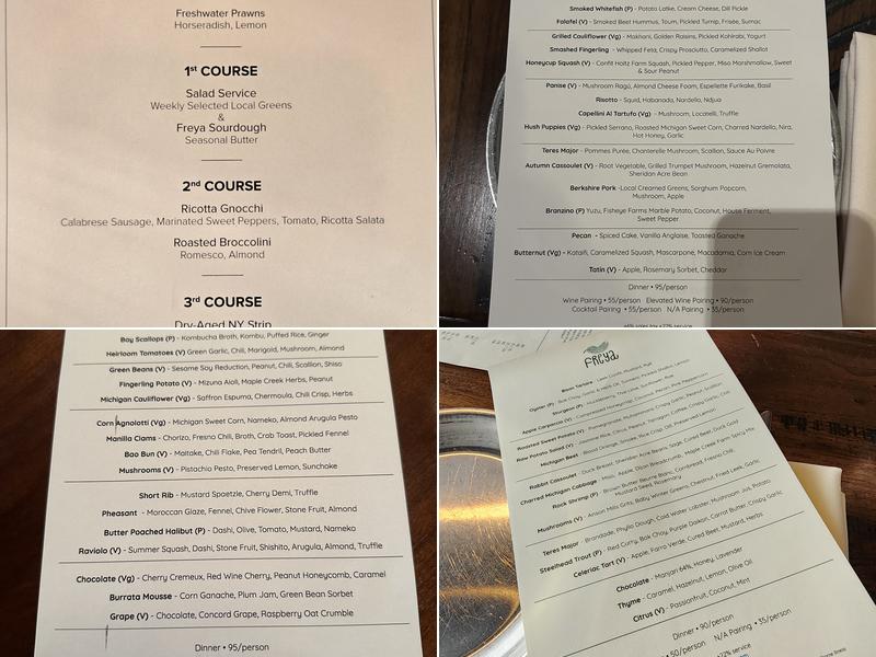Freya Menu