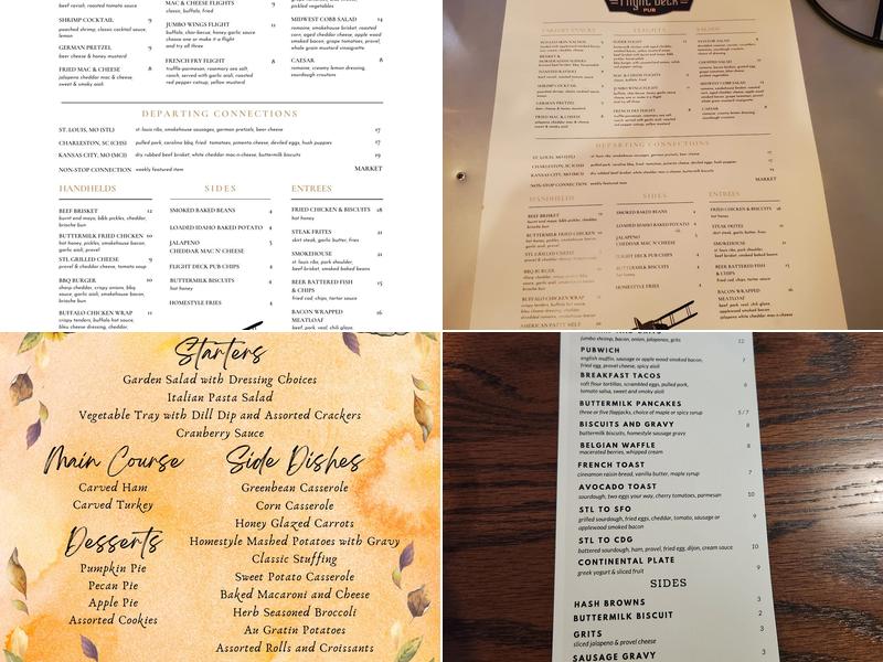 Flight Deck Pub Menu