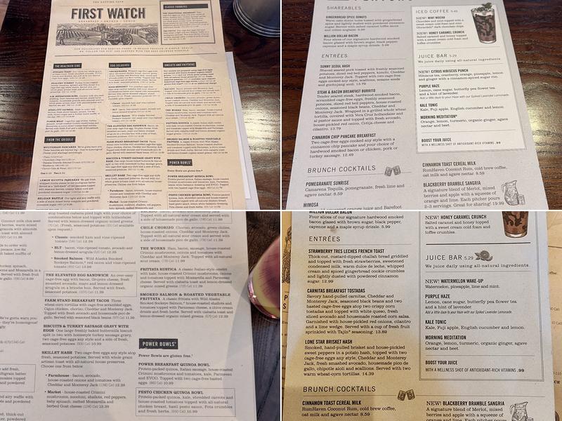 First Watch Menu