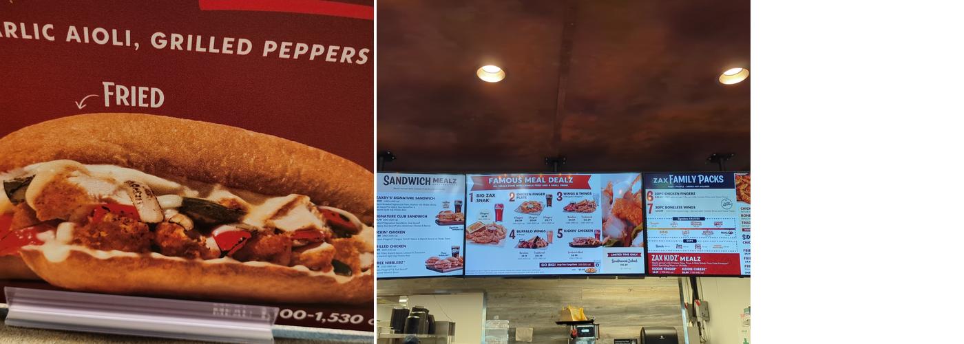 Zaxby's Chicken Fingers & Buffalo Wings Menu