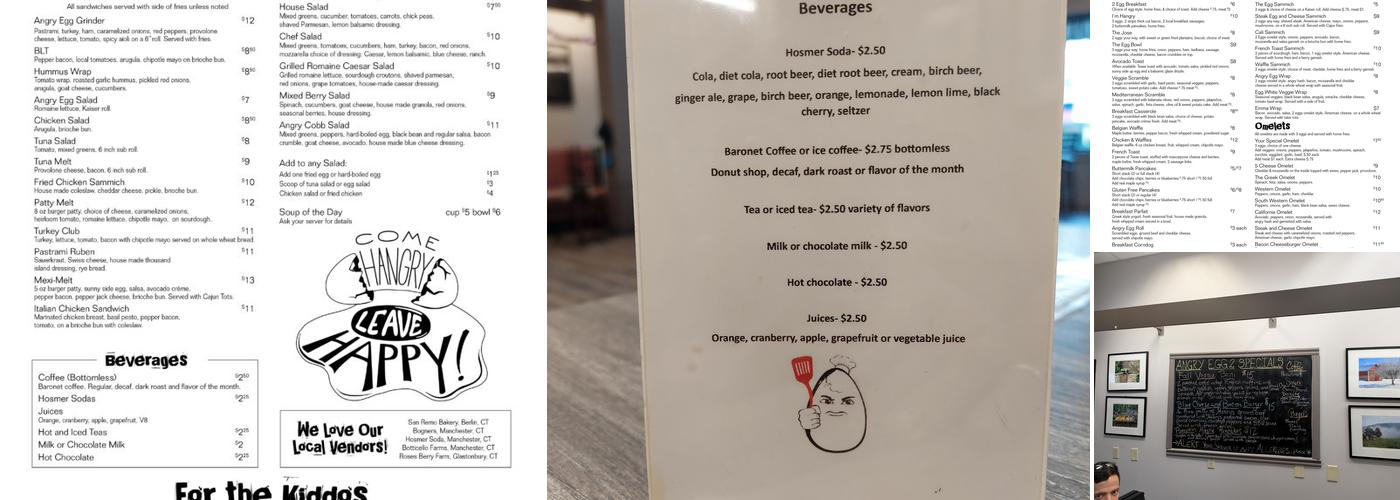 The angry egg two Menu