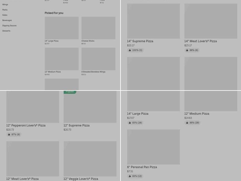 Pizza Hut Menu