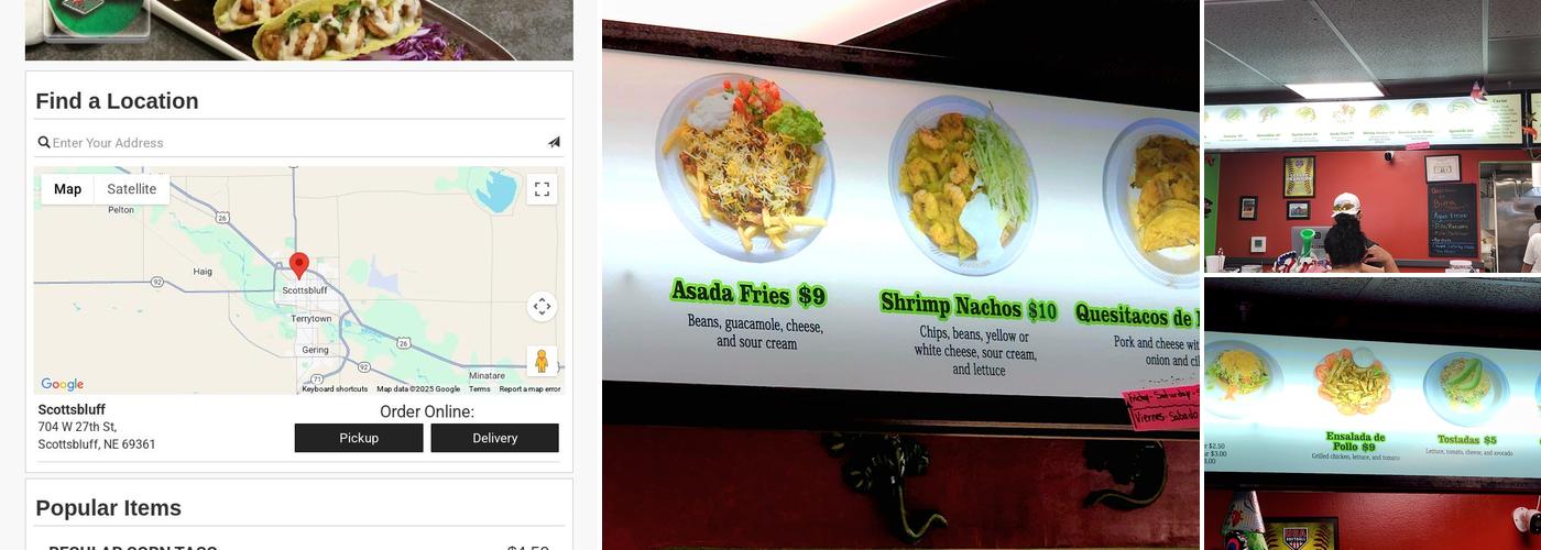 Tacos Mexico Menu