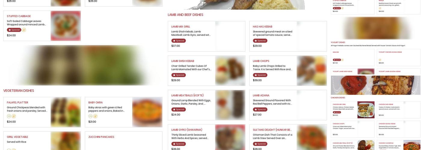 Harmony Mediterranean Grill Menu