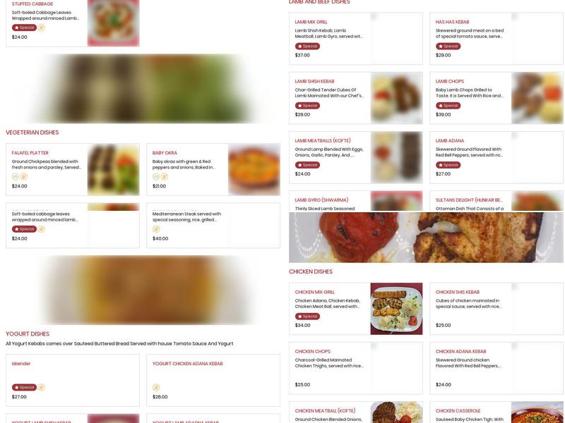 Harmony Mediterranean Grill Menu