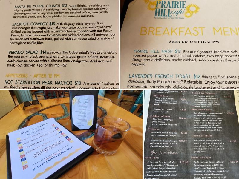 Prairie Hill Cafe Menu