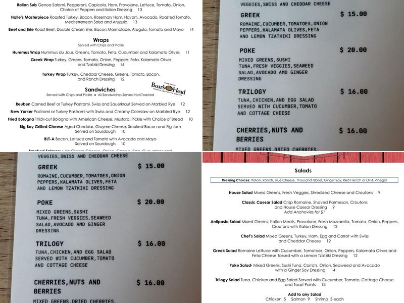 Beau's Market and Deli Menu