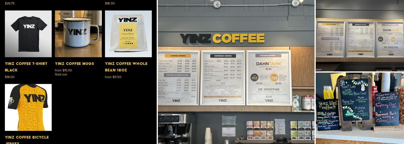 YINZ Coffee Friendship Menu