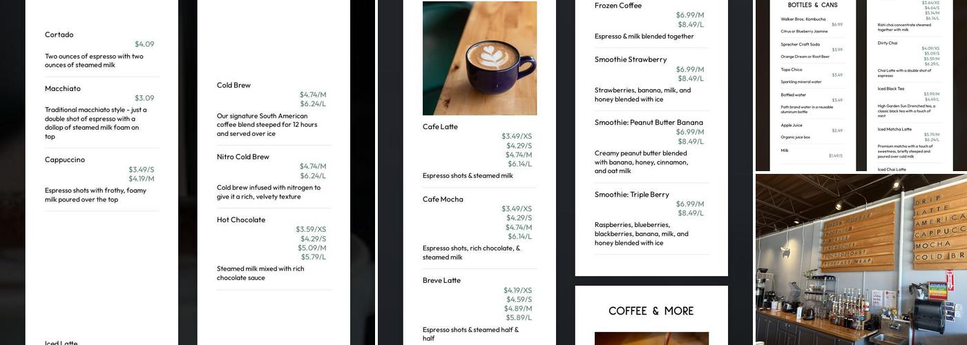 Madtown Coffee Menu