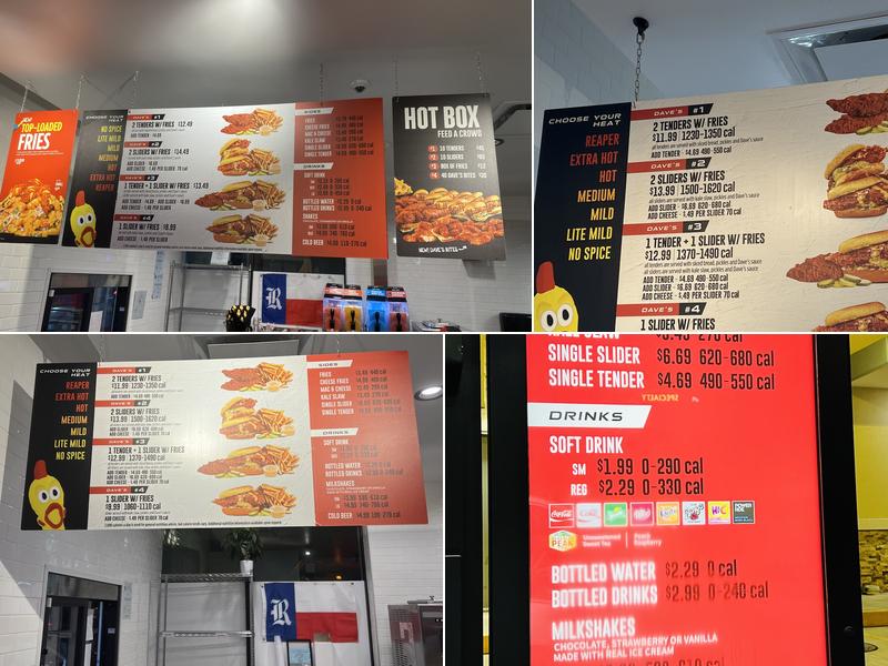 Dave's Hot Chicken Menu
