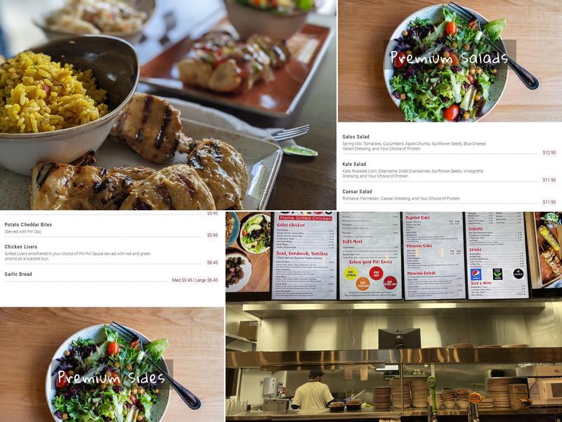 Galos Flame Grilled Chicken Menu