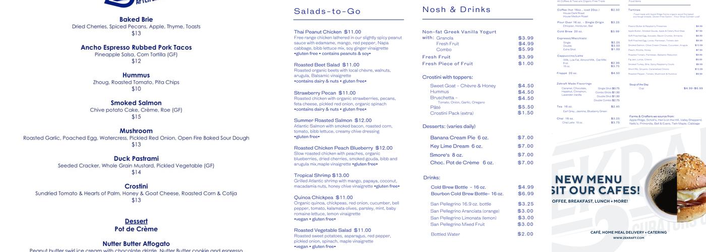 Zekraft - Curators of Taste - Cafe Bethlehem Menu