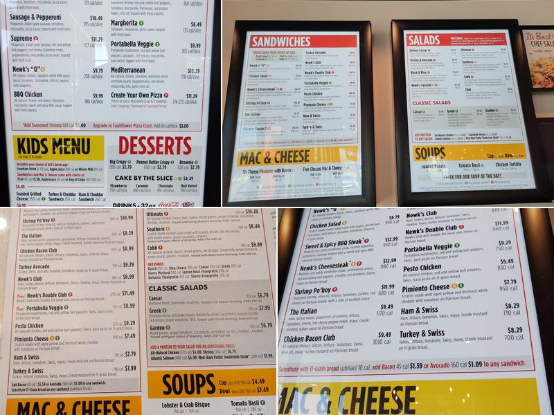 Newk's Eatery Menu