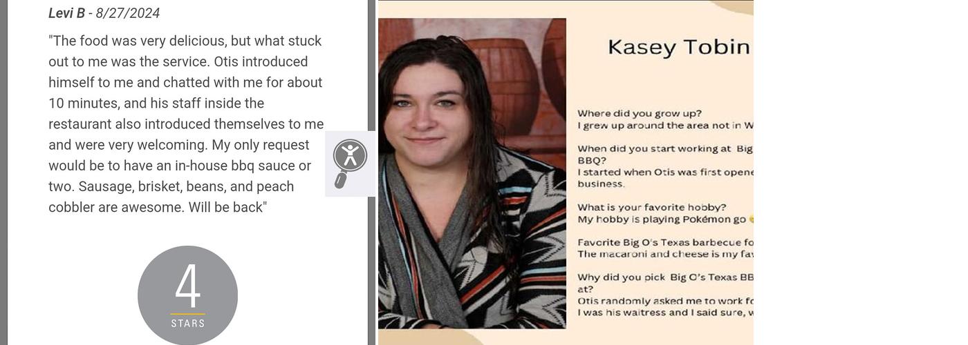 Big O's Texas BBQ Menu