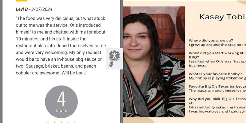 Big O's Texas BBQ Menu