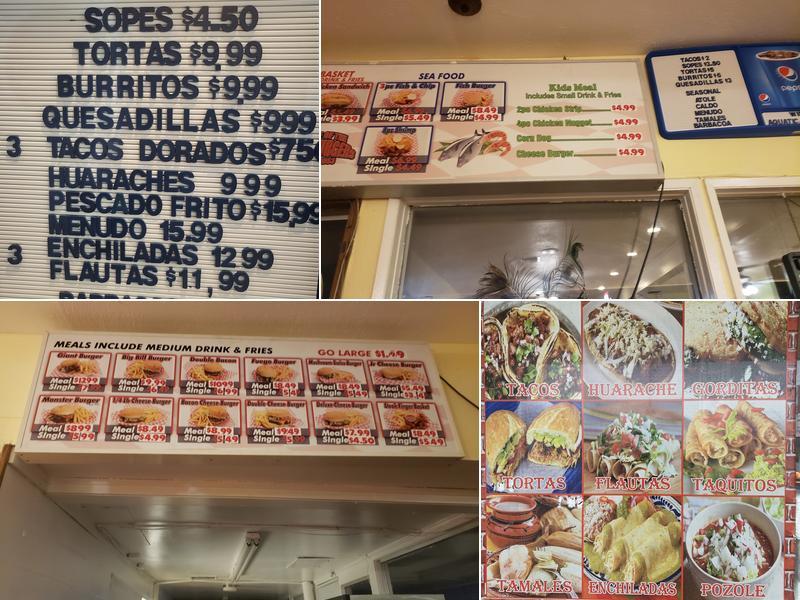 Anita’s Mexican restaurant Menu